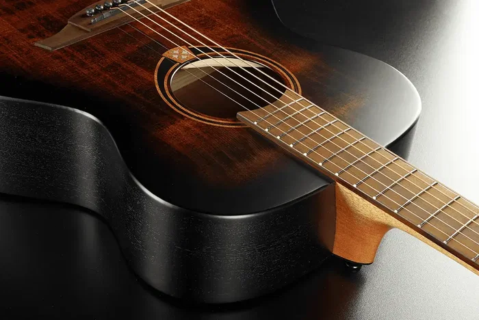 LAG Guitare Acoustique Auditorium Tramontane 70 - Black & Brown