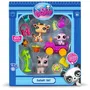 Bandai BF00524 - Littlest Pet Shop - Pack Safari Génération 7 avec 3 animaux et accessoires à tête qui bouge, pour enfants dès 4 ans