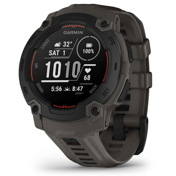 Garmin Instinct E - Montre Connectée GPS 45 mm - Noir et Gris Charbon