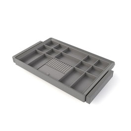 Emuca Kit Quartz tiroir organisateur et rack ajustable, Module 80cm, Titane