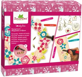 Sycomore Coffret Pyrogravure avec 5 Embouts pour Créer Bijoux et Accessoires dès 8 Ans