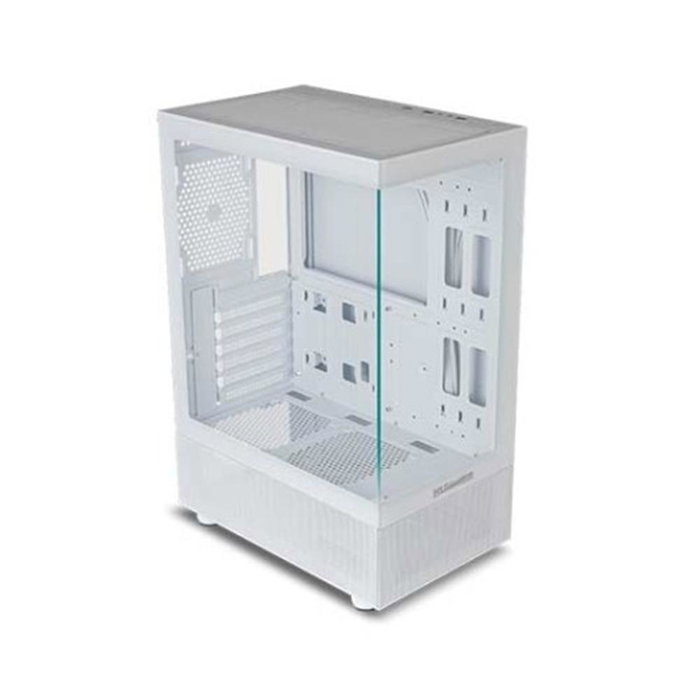 NOX NXHUMMERVSNWH Hummer Vision Boîtier Gaming Mid-Tower ATX Noir Double Vitre Trempée, jusqu'à 300mm GPU, 240mm Watercooling