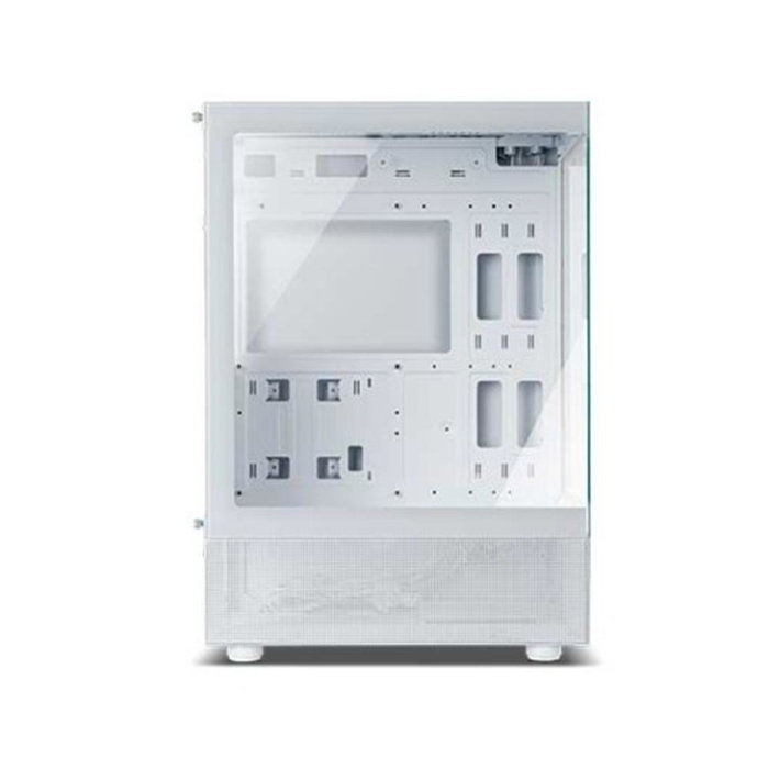 NOX NXHUMMERVSNWH Hummer Vision Boîtier Gaming Mid-Tower ATX Noir Double Vitre Trempée, jusqu'à 300mm GPU, 240mm Watercooling