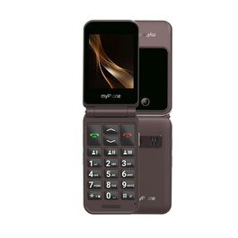 Myphone Harmony 2.8 pouces + 1.44 pouces 4G Téléphone mobile à clapet pour seniors avec base de charge USB-C