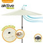 Color Baby Aktive Parasol de terrasse 270 cm avec cheminée et mât en aluminium - 3 ans et plus, polyester 160 g/m²