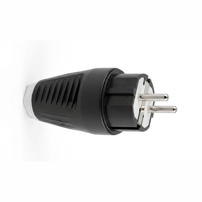Simon Clavija Schuko en caoutchouc noire 16A 250V