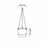 Elho Pot de fleurs à suspendre Greenville Blanc Ø 23,9 x H 20,3 cm