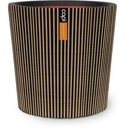 Capi Europe Vase conique Groove NL design 36 x 34 cm Noir doré pour décoration intérieure et extérieure