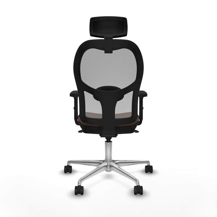 Piqueras y Crespo Chaise de Bureau Jorquera avec Appui-tête Gris Brun foncé