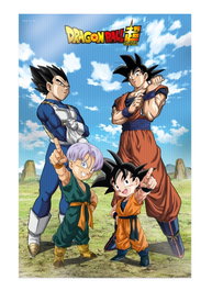 Sd toys Poster 3D Dragon Ball Super Battle of Gods Goku Vegeta Family 58x38cm