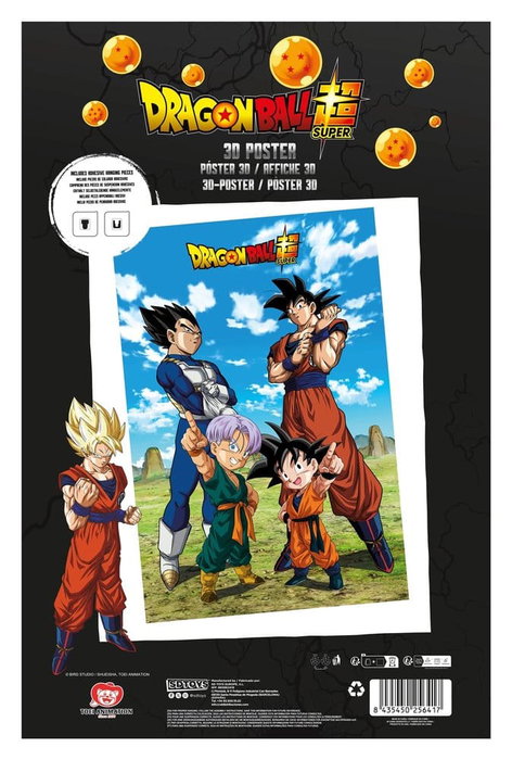Sd toys Poster 3D Dragon Ball Super Battle of Gods Goku Vegeta Family 58x38cm