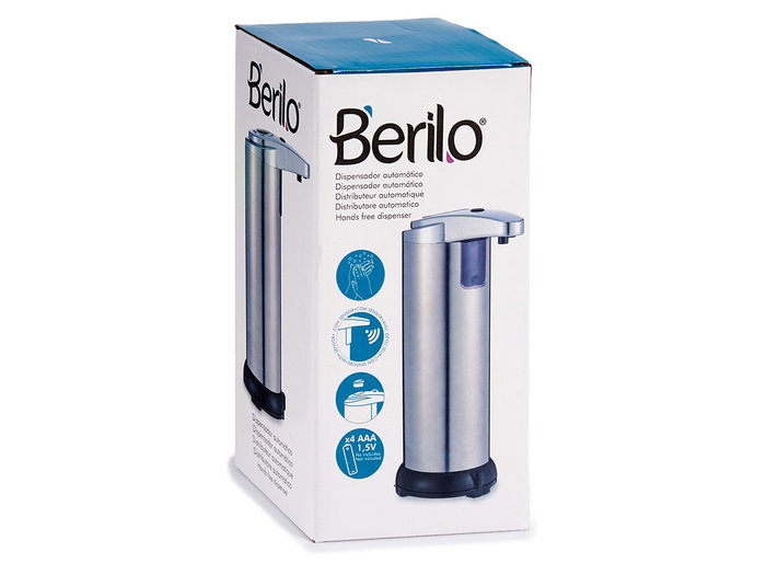 Berilo Distributeur de savon ABS avec capteur 350 ml Blanc 8 x 18,5 x 12,5 cm (Set de 12)