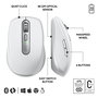 Logitech MX Anywhere 3S for Business - Souris sans fil portable Bluetooth avec défilement MagSpeed, clic silencieux, suivi 8000 PPP, compatible verre, USB Logi Bolt