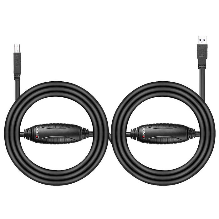Lindy Rallonge active USB 3.0 A/B, 10m