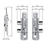ITALIANA FERRAMENTA Colgador APC6 - Colgador oculto réglable pour placards et armoires, main droite, capacité 65kg, ajustement vertical et horizontal