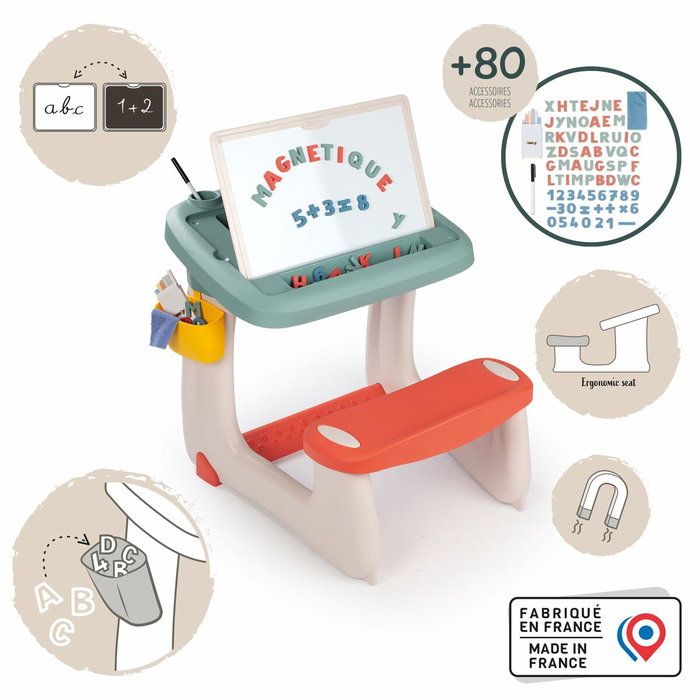 Smoby Bureau Petit Ecolier Vert avec 80 accessoires Smoby Bureau Petit Ecolier Vert avec 80 accessoires