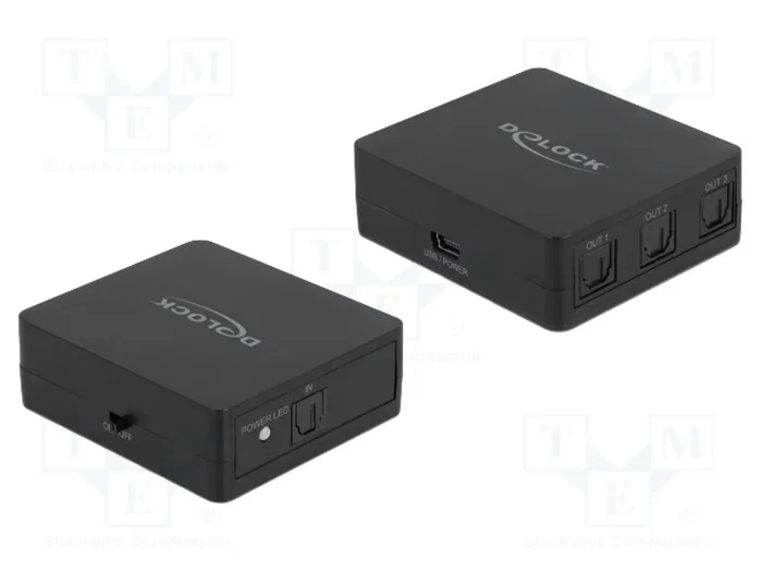 DELOCK Commutateur Audio Toslink socle et mini port USB B vers S/PDIF DELOCK Commutateur Audio Toslink socle et mini port USB B vers S/PDIF