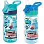 Nuby - Super Quench - Lot de 2 gourdes isothermes anti-fuite 540 ml - Bleu - Gourde enfant avec bec SoftFlex