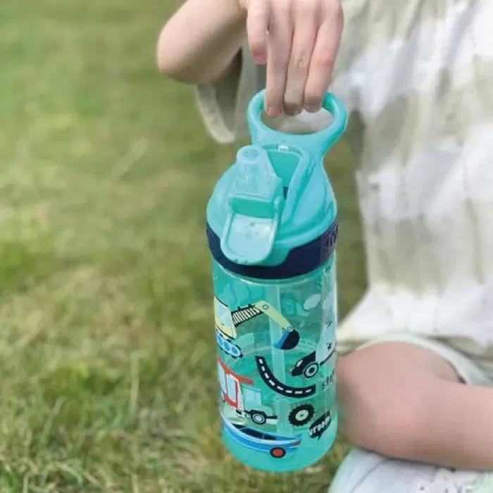 Nuby - Super Quench - Lot de 2 gourdes isothermes anti-fuite 540 ml - Bleu - Gourde enfant avec bec SoftFlex