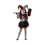 BigBuy Carnival Déguisement Arlequin pour Enfant - Robe et Bonnet Rouge et Noir 7-9 Ans