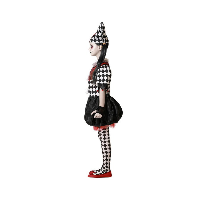 BigBuy Carnival Déguisement Arlequin pour Enfant - Robe et Bonnet Rouge et Noir 7-9 Ans BigBuy Carnival Déguisement Arlequin pour Enfant - Robe et Bonnet Rouge et Noir 7-9 Ans