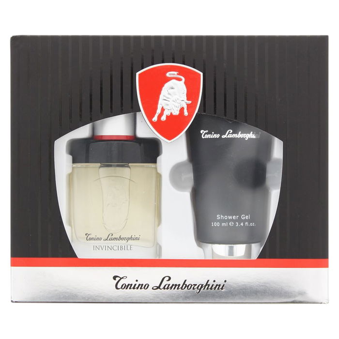 Tonino Lamborghini Coffret Parfum Invincible pour Homme : Eau de Toilette 40 ml + Gel Douche Hydratant Tous Types de Peau 100 ml