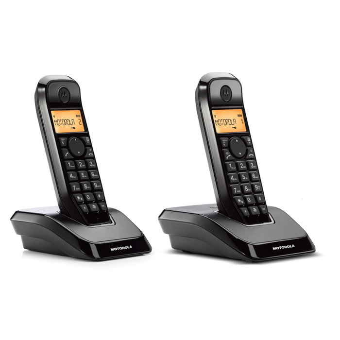 Motorola S1202 Téléphone DECT Duo 2 Combinés, Noir