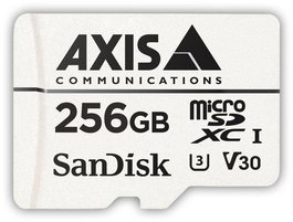 Axis Carte de surveillance 256 Go - Carte SD optimisée pour enregistrement vidéo de sécurité avec technologie Zipstream et adaptateur inclus