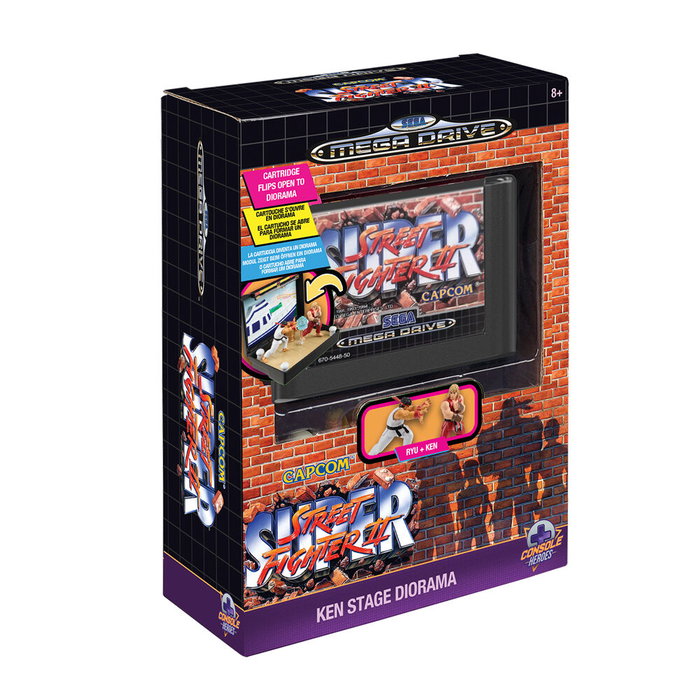CONSOLE HEROES Diorama Mega Drive Street Fighter - Console Sega Genesis - Cartouche et Diorama à ouvrir - Pour 8 ans et plus CONSOLE HEROES Diorama Mega Drive Street Fighter - Console Sega Genesis - Cartouche et Diorama à ouvrir - Pour 8 ans et plus