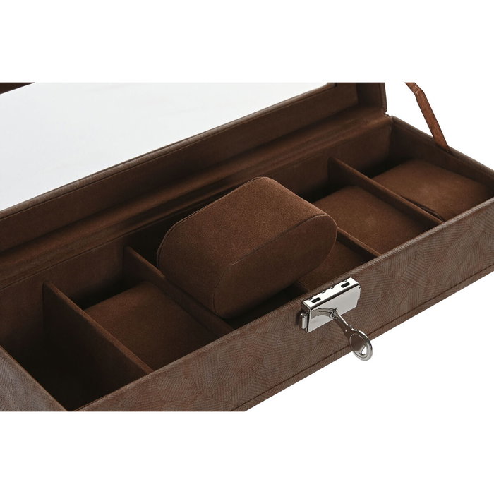 Boîte à bijoux Home ESPRIT Marron Polyuréthane Verre Bois MDF 30 x 10 x 8 cm