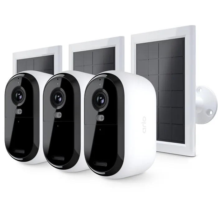 Arlo Essential 3+ Pack 3 Caméras 2K Extérieur + 3 Panneaux Solaires - VISION NOCTURNE WiFi Arlo Essential 3+ Pack 3 Caméras 2K Extérieur + 3 Panneaux Solaires - VISION NOCTURNE WiFi