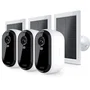 Arlo Essential 3+ Pack 3 Caméras 2K Extérieur + 3 Panneaux Solaires - VISION NOCTURNE WiFi