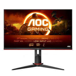 AOC Écran PC Gamer 27 Pouces 27G2ZN3/BK - Full HD, 240 Hz, 0.5 ms, Noir, Format 16:9, HDMI, DisplayPort