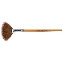 Eurostil Pinceau éventail en poil de chèvre - Outil pour peinture et maquillage artistique