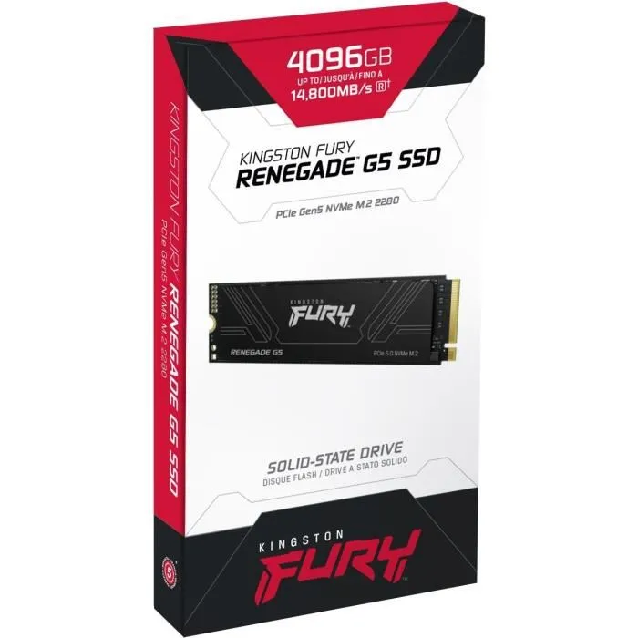 Kingston FURY Renegade G5 SSD interne 4 TB M.2 2280 PCI Express 5.0 NVMe
