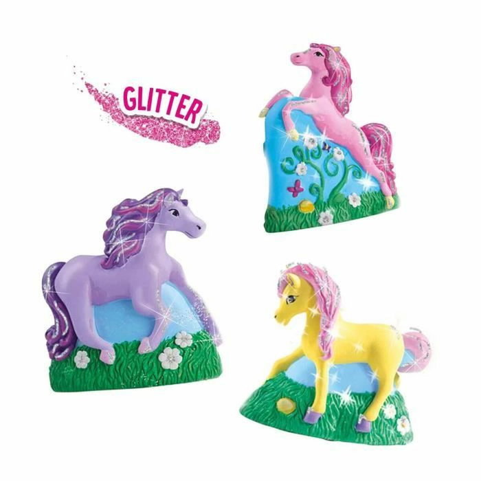 SES Creative Kit de moulage et peinture - 3 chevaux en plâtre