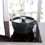 Pyrex Slow Cook - Cocotte ronde en fonte émaillée 24 cm - Bleu foncé - Compatible induction, tous feux et lave-vaisselle