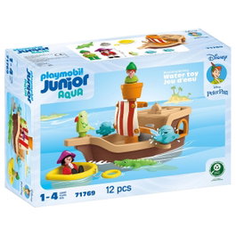 Playmobil Junior Peter Pan et son bateau pirate Disney, 12 pièces