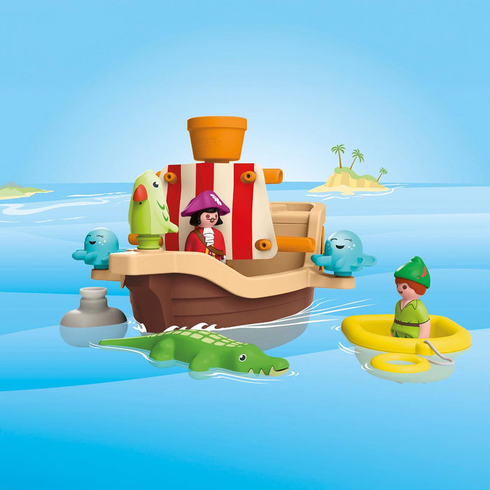 Playmobil Junior Peter Pan et son bateau pirate Disney, 12 pièces