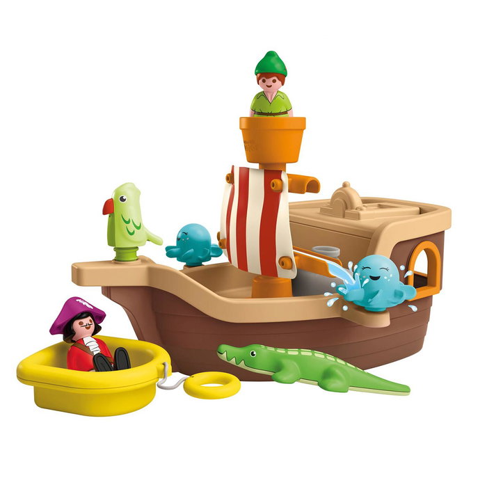 Playmobil Junior Peter Pan et son bateau pirate Disney, 12 pièces