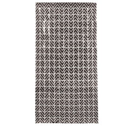 Cortina Décorative Métallisée Rayures Noir et Argent 200 x 100 cm - Pour Événements et Fêtes - Décoration Murale Moderne
