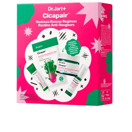 Dr. Jart+ CICAPAIR — Kit de soin complet 4 pièces : Sérum réparateur apaisant intensif, crème et masque pour peaux sensibles et sujettes aux rougeurs