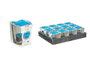 Acorde Porte-bougie Tealight Océano 7x7x7 cm Bleu Verre Cire 6h (Set de 12)