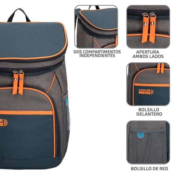 Color Baby Nevera termica mochila igloo 15 litres 26x20x39 cm - Glacière isotherme à dos 15L