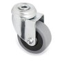 Q&Q Roue pivotante JADE TP Ø60 avec cercle en caoutchouc gris