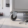 Q&Q Roue pivotante JADE TP Ø60 avec cercle en caoutchouc gris