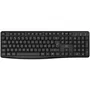 Mobility Lab Clavier Sans Fil Deluxe AZERTY Noir avec Raccord 2-en-1 USB/USB-C, Touches Concaves, Pavé Numérique, 15 Raccourcis et Inclinaison Ajustable - Plug & Play