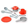 MOLTO Cuisine avec plancha bleue 25156 avec four, hotte, lave-vaisselle et 12 accessoires - Jeu d'imitation pour enfant à partir de 3 ans - Langues : anglais et espagnol