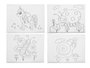 PINCELLO Lienzo de manuelidades animaux 30x40cm assortiment de 4, lot de 16