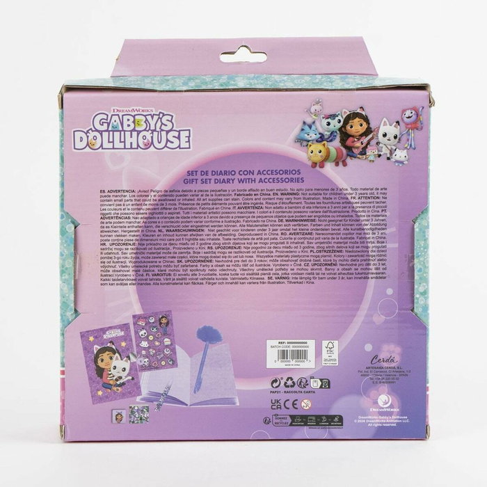 Spin Master Gabby's Dollhouse - Diario Set la Casa de Gabby - Maison de poupée Gabby - 23,5 x 25 x 5,5 cm - Jouet pour enfant à partir de 3 ans